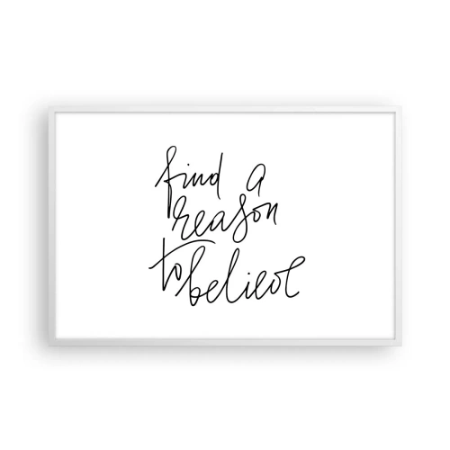 Poster în ramă albă - Este posibil - 91x61 cm