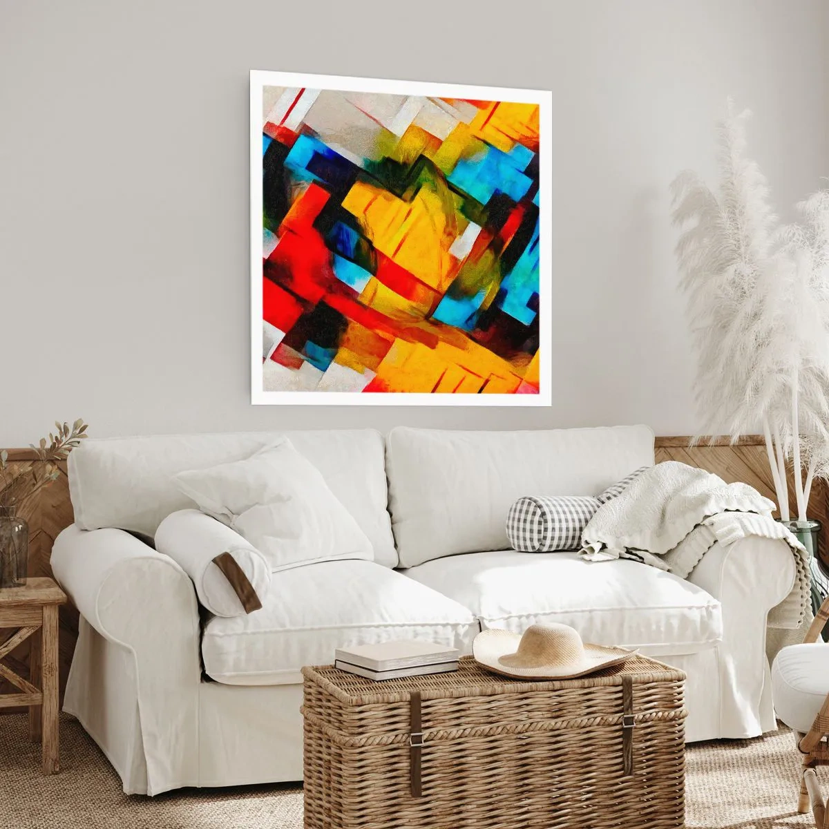 Poster - Sandviș multicolor - 60x60 cm