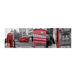 Mostră tapet Premium Canvas - Cea mai roșie din Europa - Oraș, Londra, Arhitectură - 100x30 cm