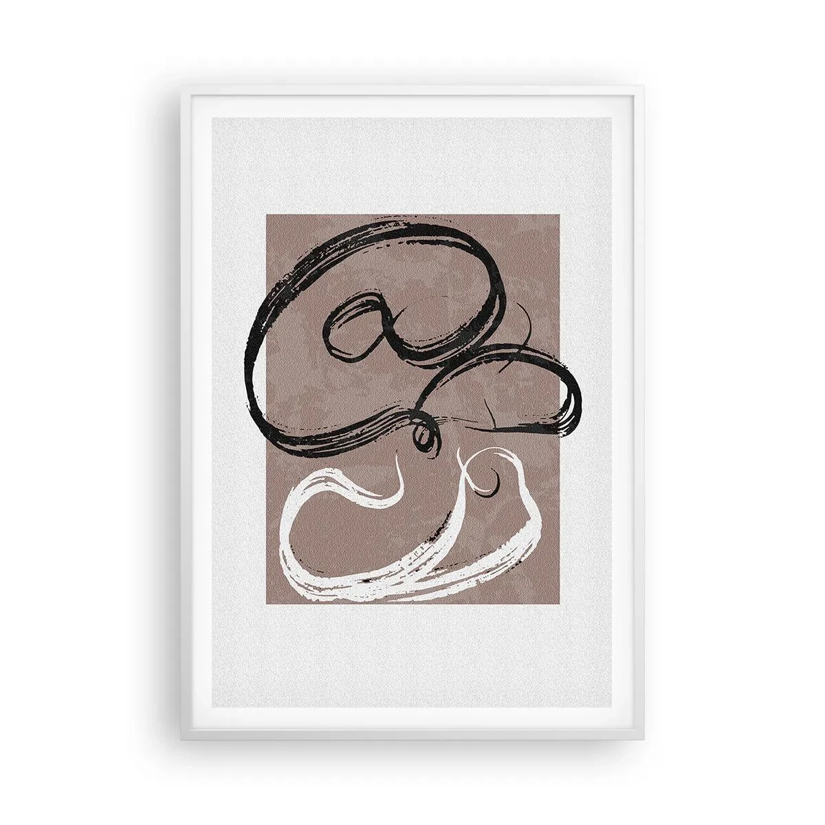 Poster în ramă albă - Compoziția - căutarea plenitudinii - 70x100 cm