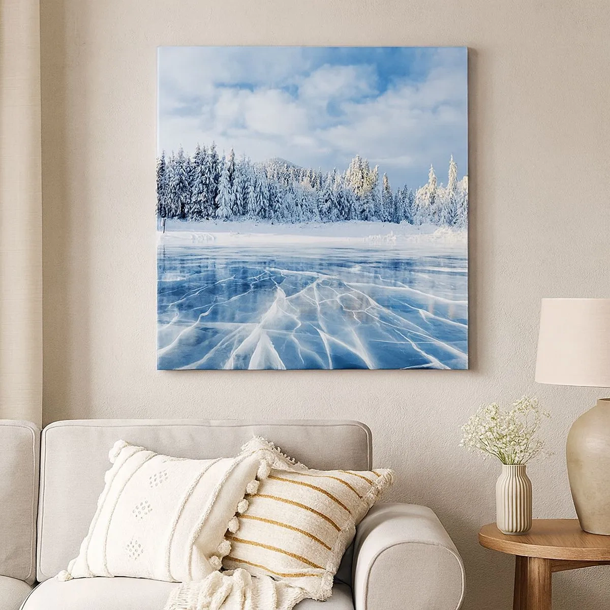 Tablou pe pânză - O priveliște orbitoare și cristalină - 30x30 cm