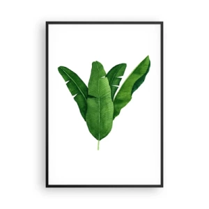 Poster în ramă neagră - Simetrie verde - 70x100 cm