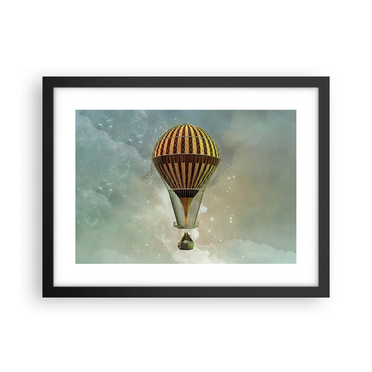 Poster în ramă neagră - Zboruri de pionierat - 40x30 cm