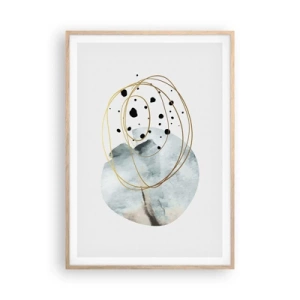 Poster în ramă de stejar deschis - În îmbrățișarea spațiului - 70x100 cm