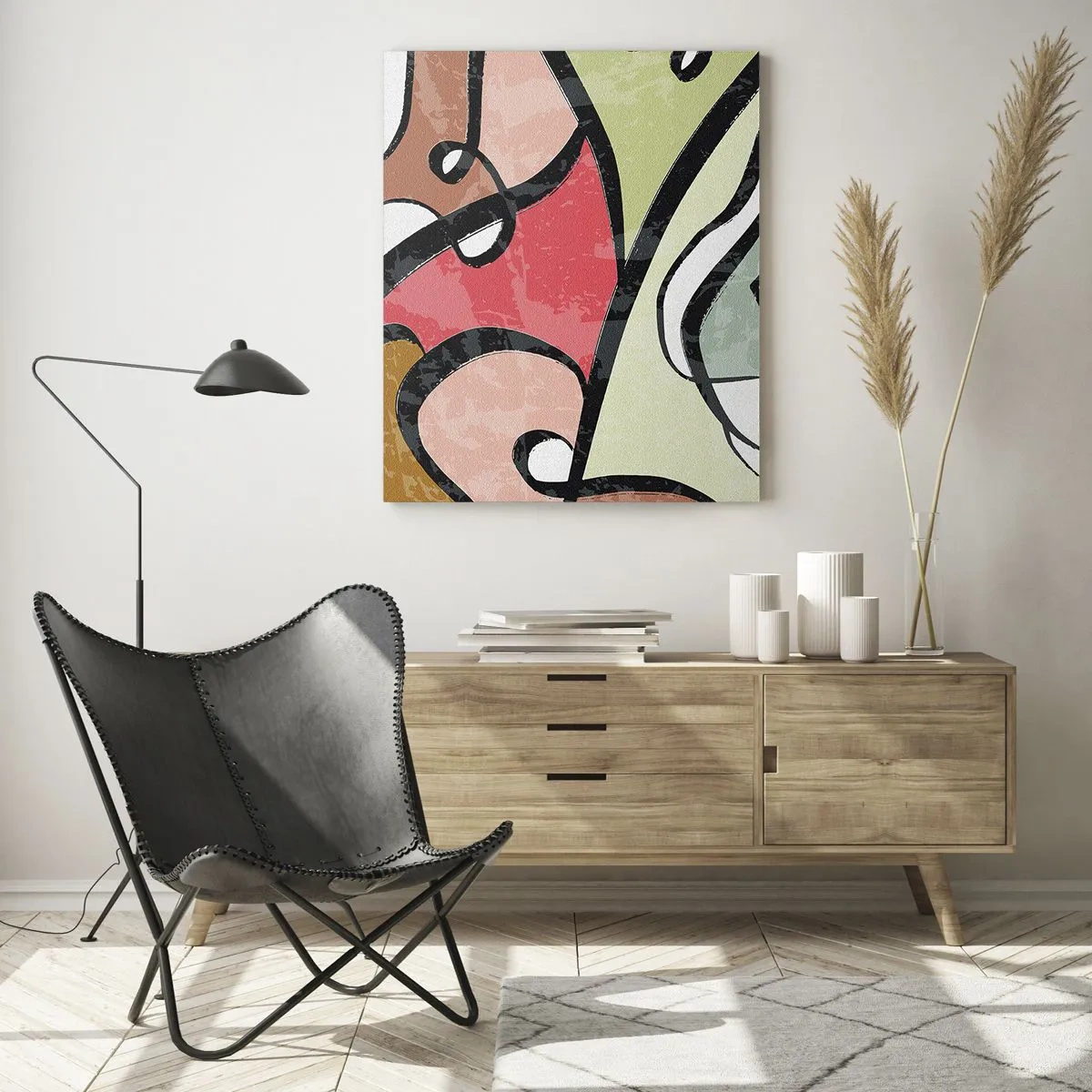 Tablou pe sticlă - Piruetă printre culori - 70x100 cm