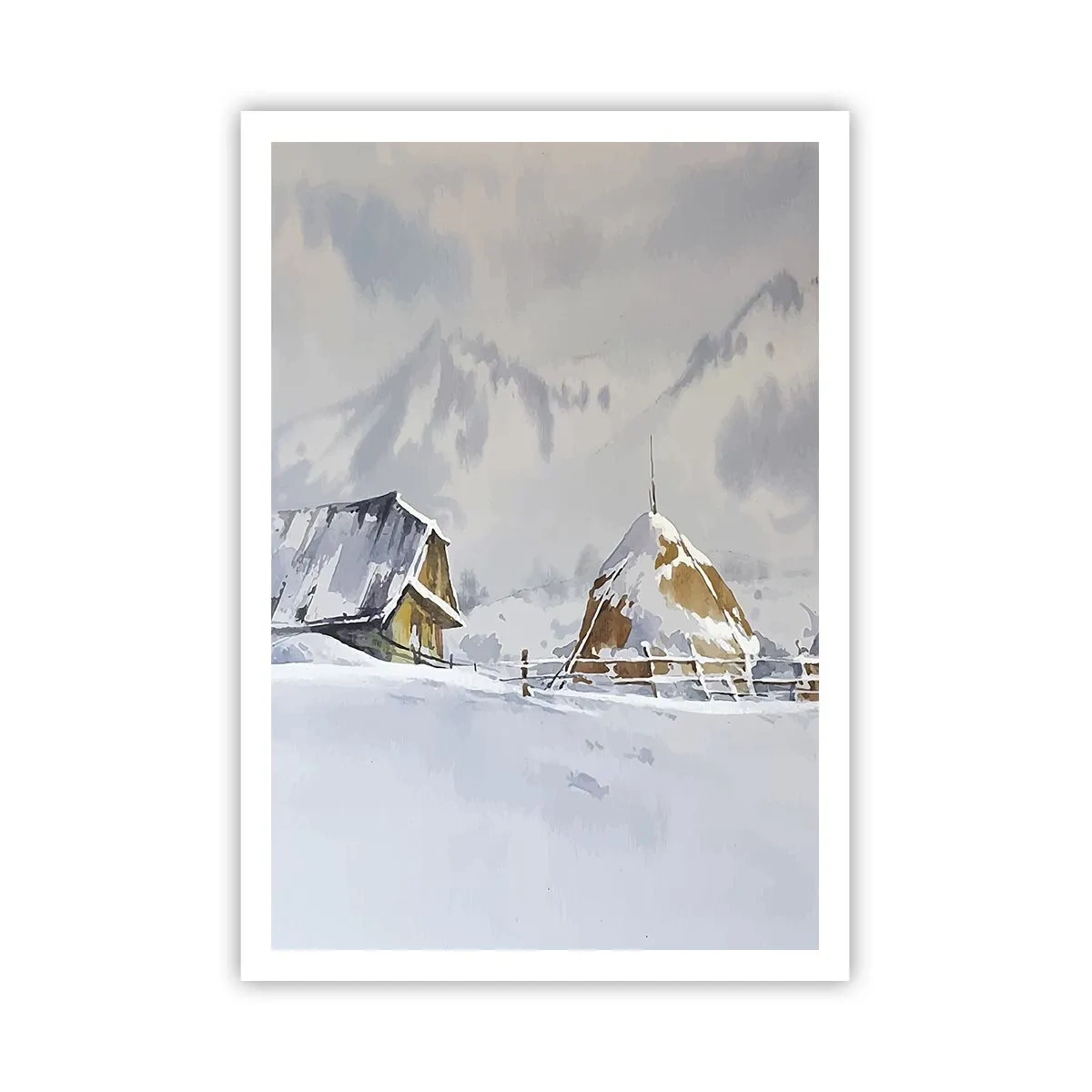 Poster - Într-o vale înzăpezită - 70x100 cm
