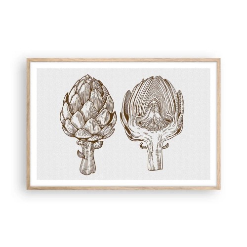 Poster în ramă de stejar deschis - Lecție de anatomie - 91x61 cm