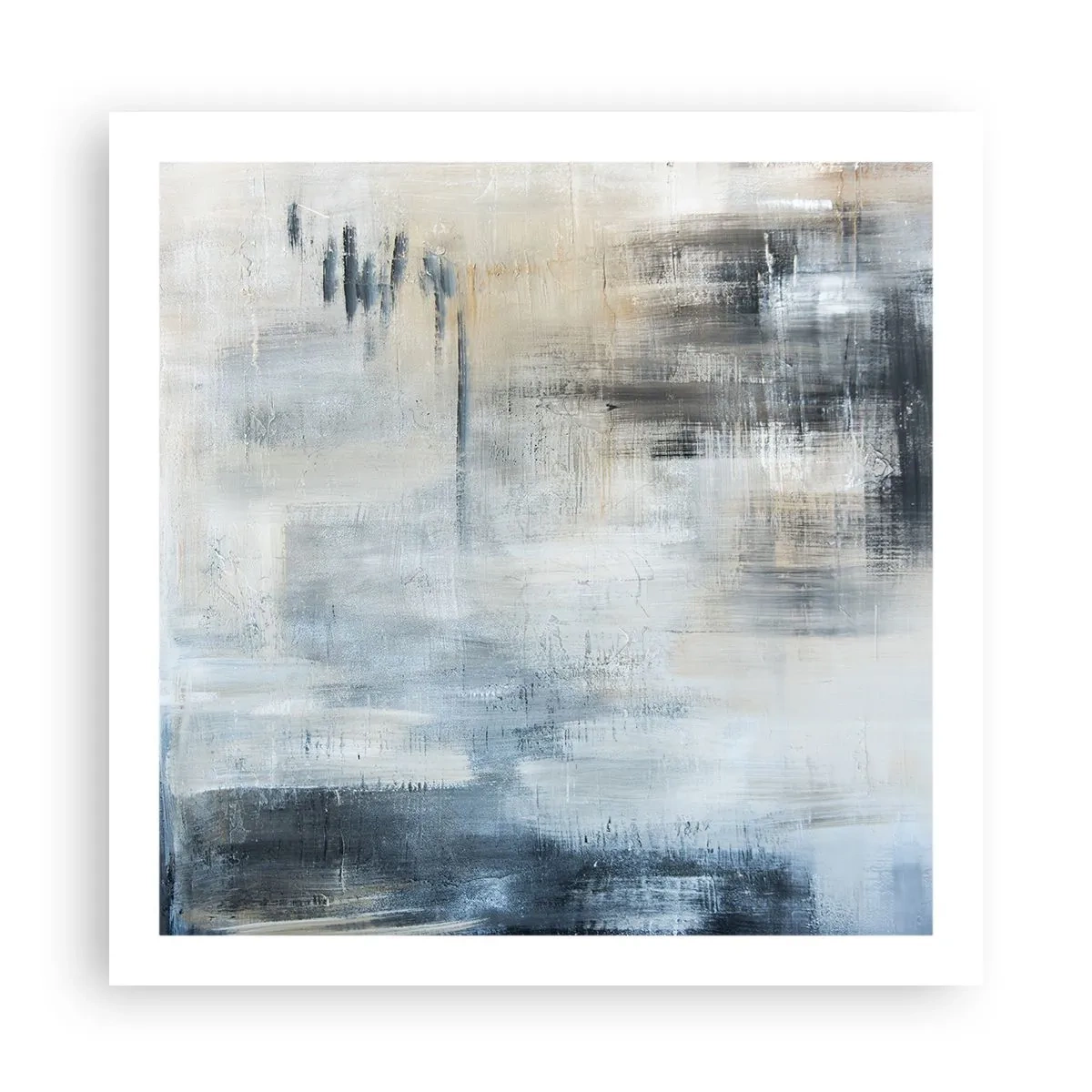 Poster - În spatele unui voal albastru - 60x60 cm