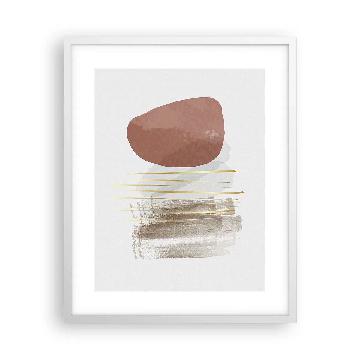 Poster în ramă albă - Colonadă abstractă - 40x50 cm