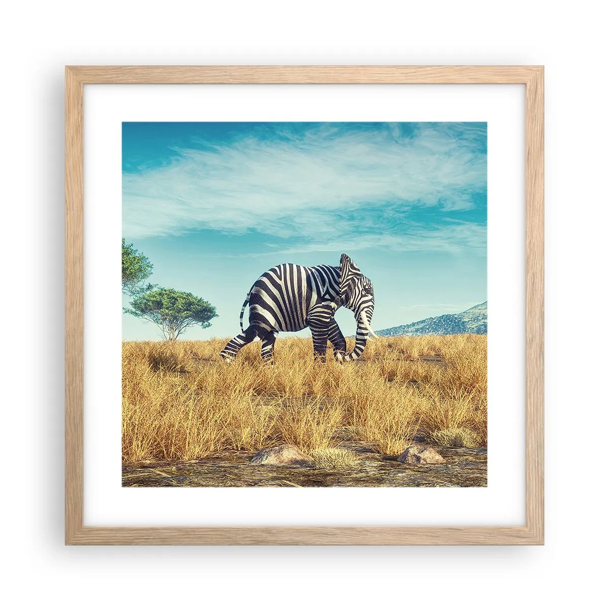 Poster în ramă de stejar deschis - Griul nu mai este la modă - 40x40 cm