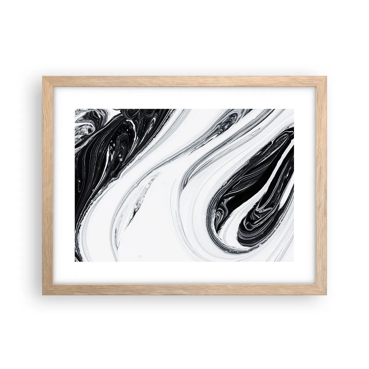 Poster în ramă de stejar deschis - Combinație de contrarii - 40x30 cm