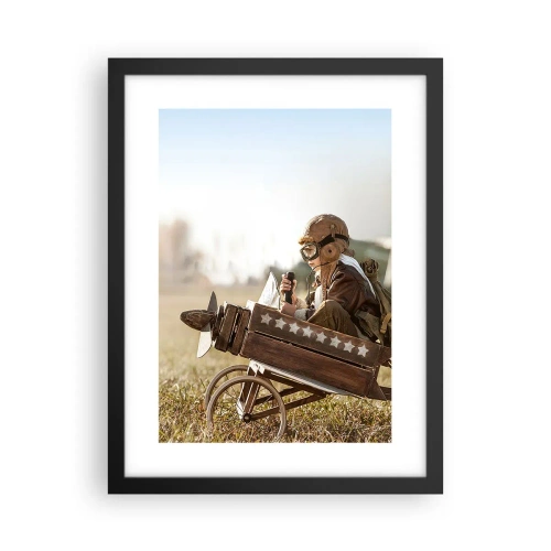 Poster în ramă neagră - Porniți spre vis - 30x40 cm