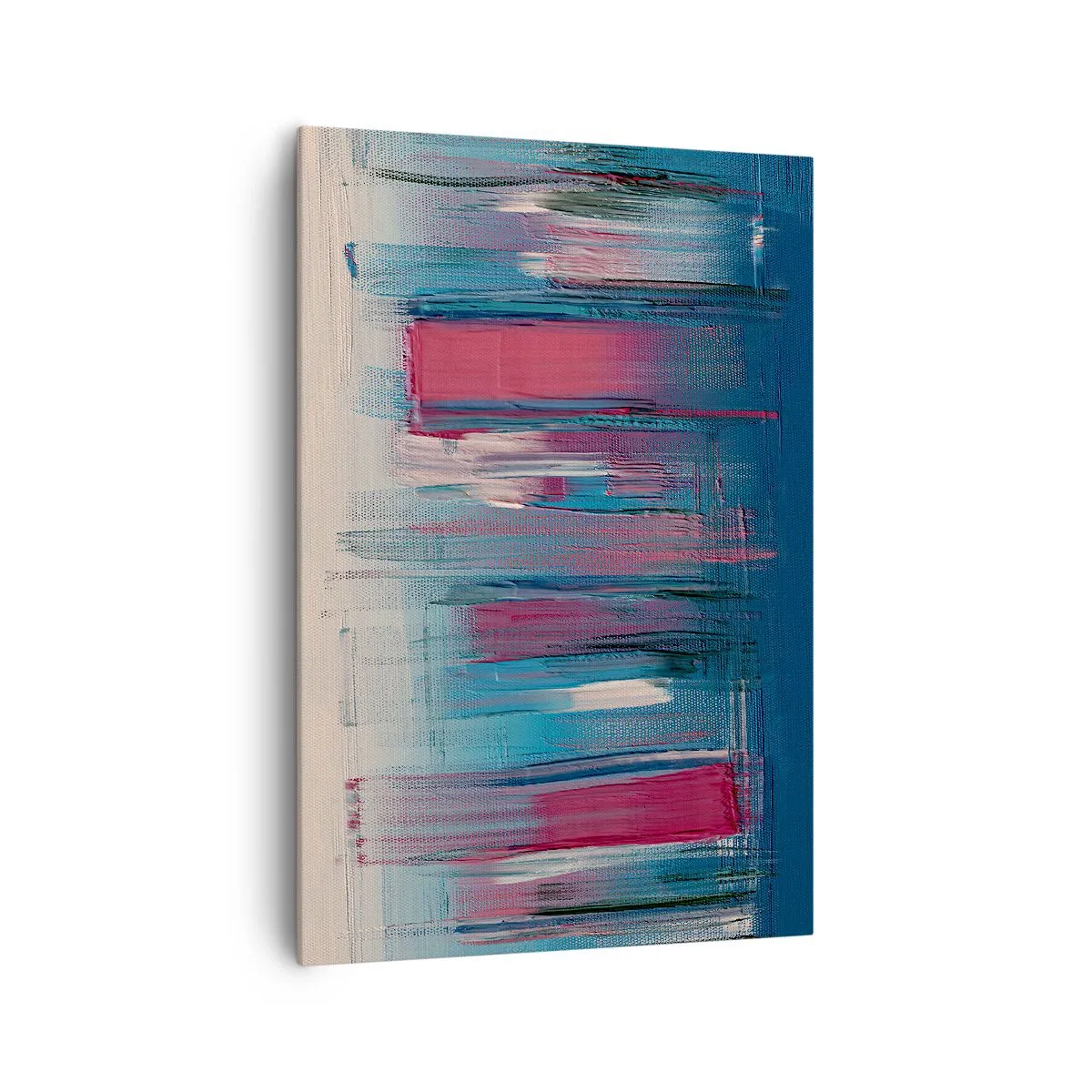 Tablou pe pânză - Compoziție verticală în albastru și roșu - 70x100 cm
