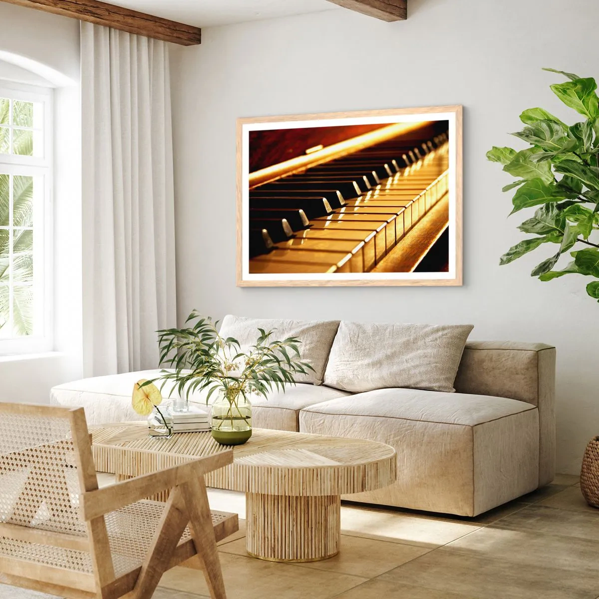 Poster în ramă de stejar deschis - Posibilități nelimitate - 91x61 cm