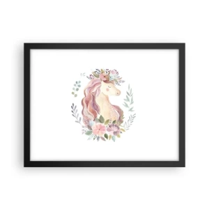 Poster în ramă neagră - O invitație în lumea basmelor - 40x30 cm