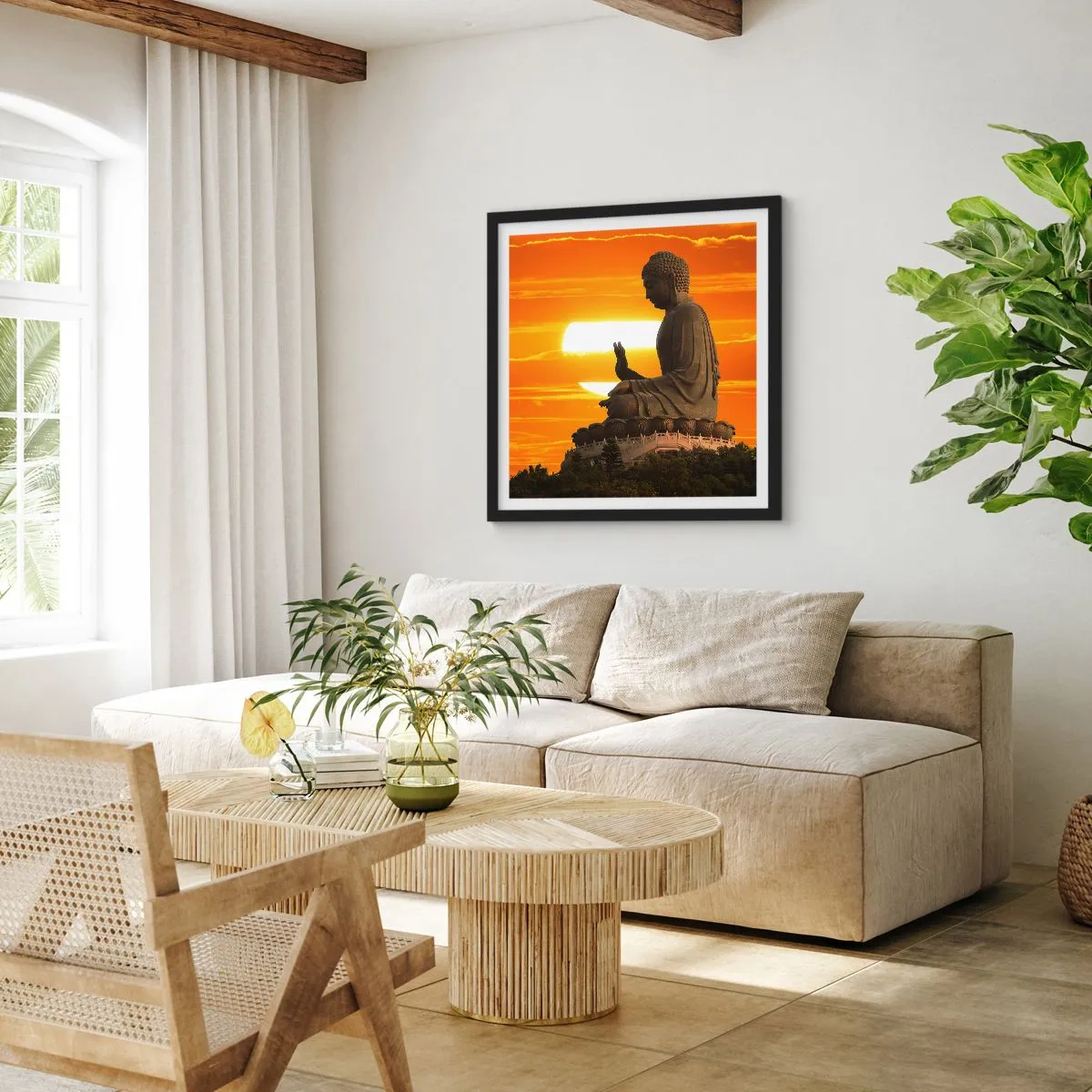 Poster în ramă neagră - Fără frică de lume - 50x50 cm