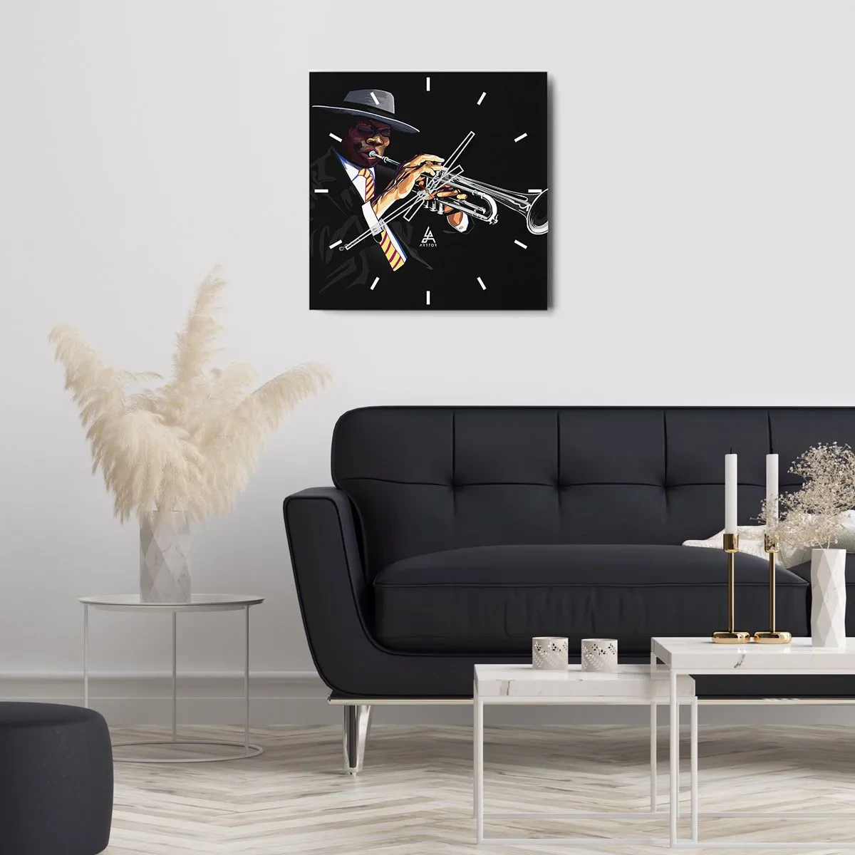 Ceas de perete - Ceas pe sticlă - Farmecul unei școli vechi - 30x30 cm