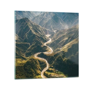 Tablou pe sticlă - Direct din inima munților - 60x60 cm
