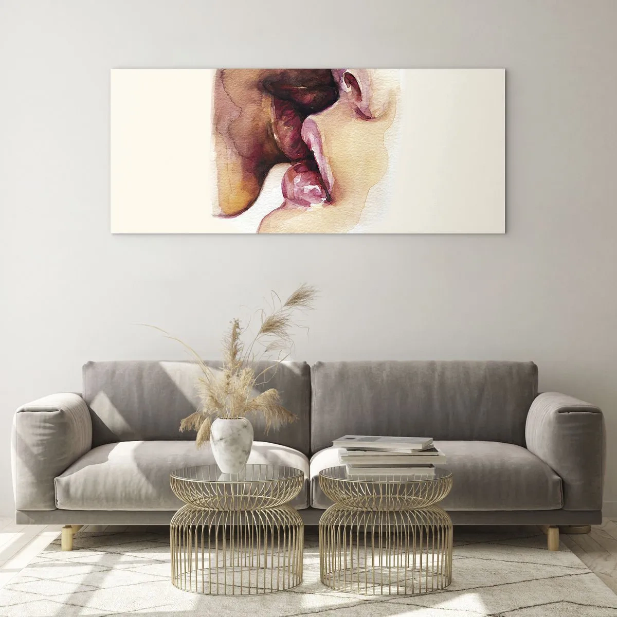 Tablou pe sticlă - Ca ziua și noaptea, ca cerul și pământul - 120x50 cm
