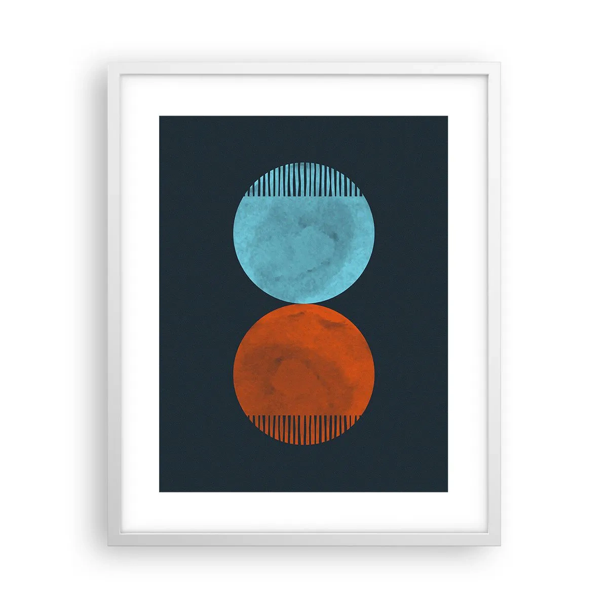 Poster în ramă albă - Doar geometrie? - 40x50 cm