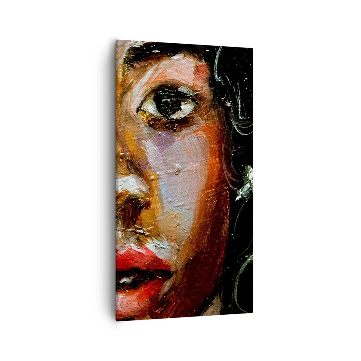 Tablou pe pânză - Negru și strălucire - 55x100 cm