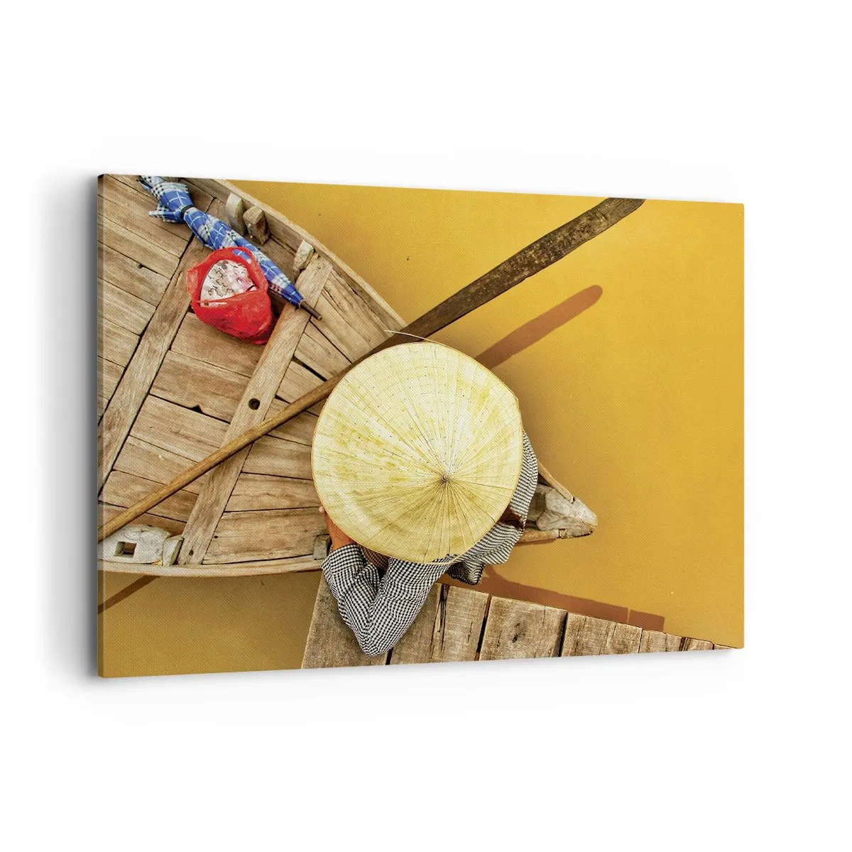 Tablou pe pânză - Viața pe râul galben - 100x70 cm