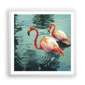 Poster în ramă albă - Suntem bune de revistele de modă - 60x60 cm