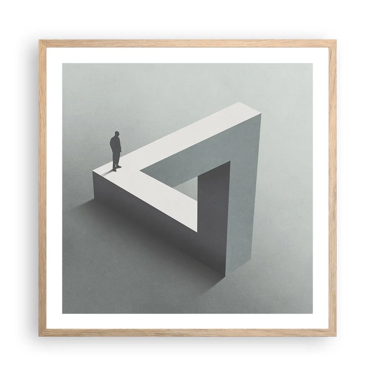 Poster în ramă de stejar deschis - Și totuși este posibil - 60x60 cm