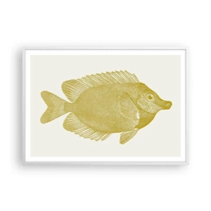 Poster în ramă albă - Pește și atât - 100x70 cm