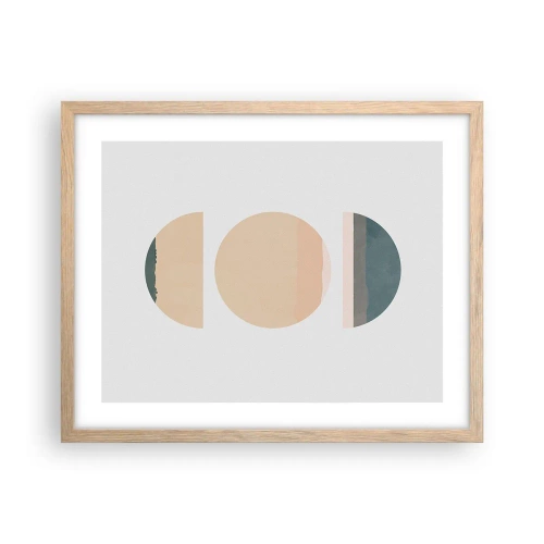 Poster în ramă de stejar deschis - Roată cu roată - 50x40 cm