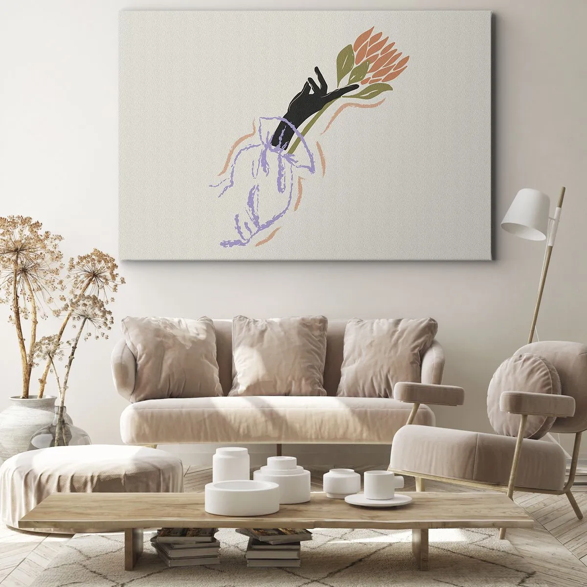 Tablou pe pânză - Atingere surorială - 70x50 cm