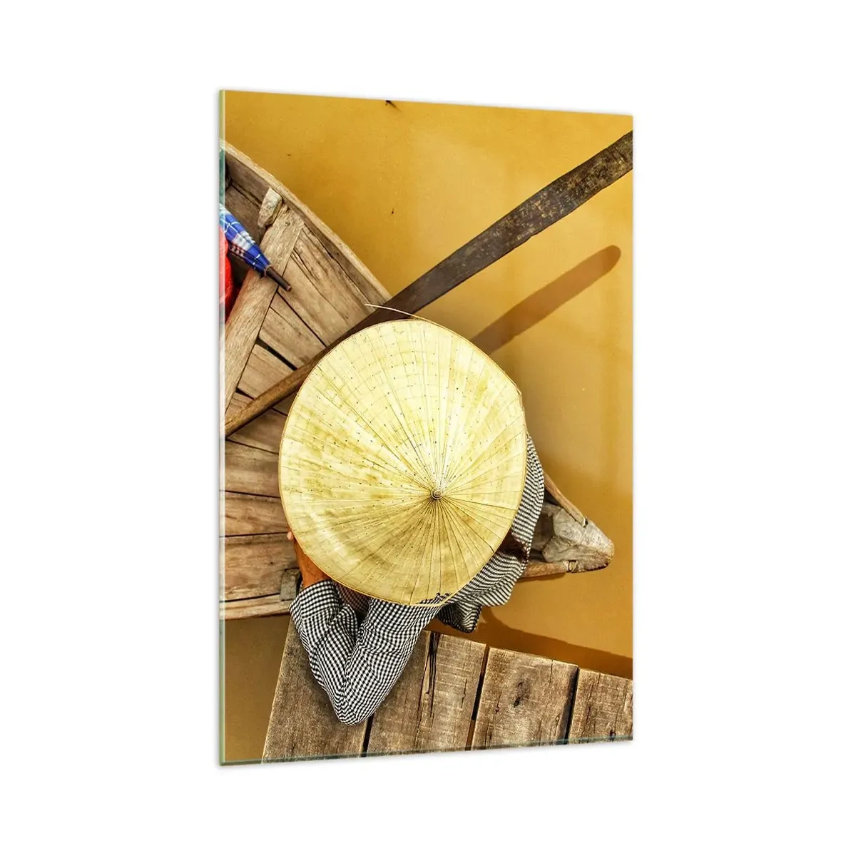 Tablou pe sticlă - Viața pe râul galben - 80x120 cm