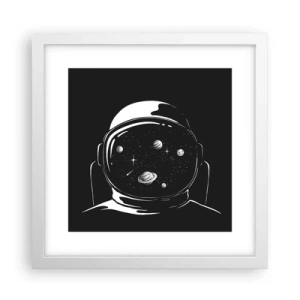 Poster în ramă albă - Mișto priveliște - 30x30 cm