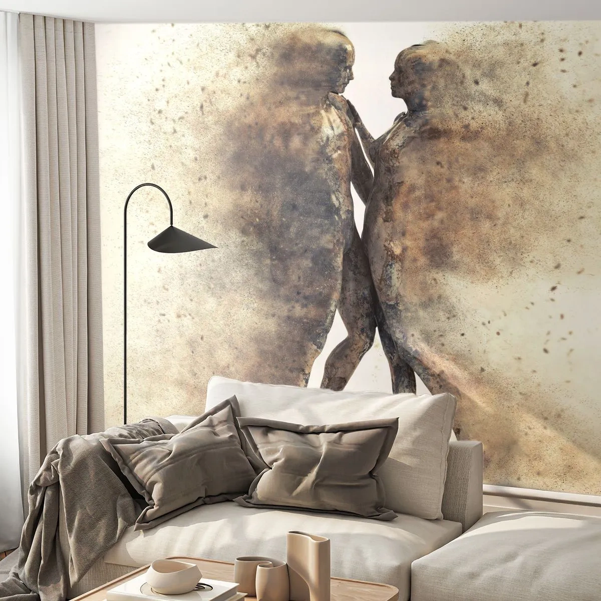 Tapet Standard Eco - Din praf s-au ridicat la iubire - Abstracția, Femeie și Bărbat, Dragoste - 200x140 cm