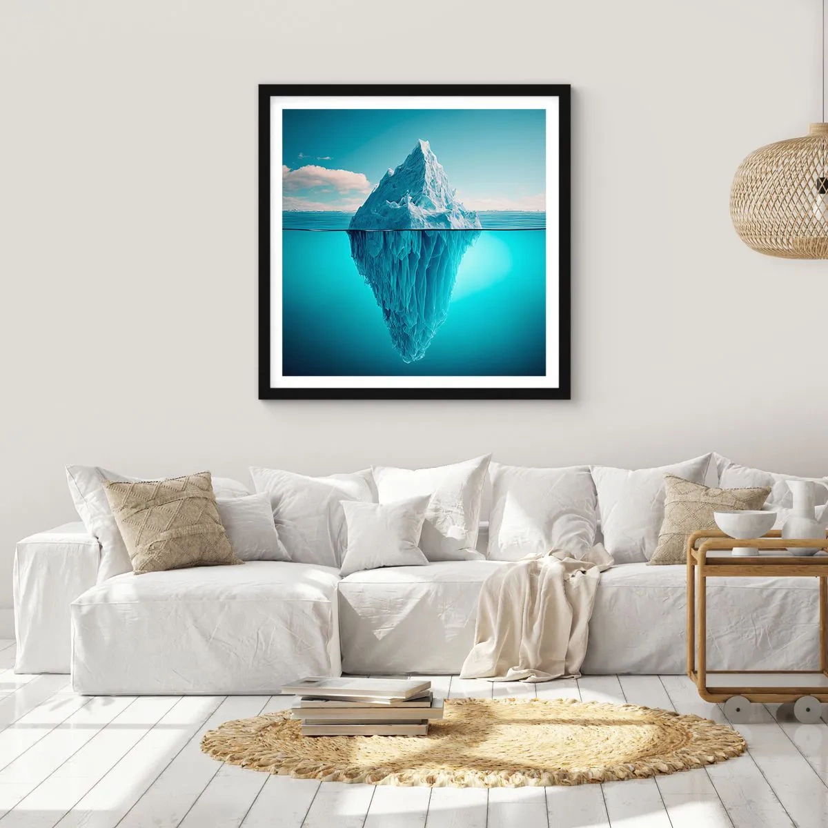 Poster în ramă neagră - Regina de gheață - 30x30 cm