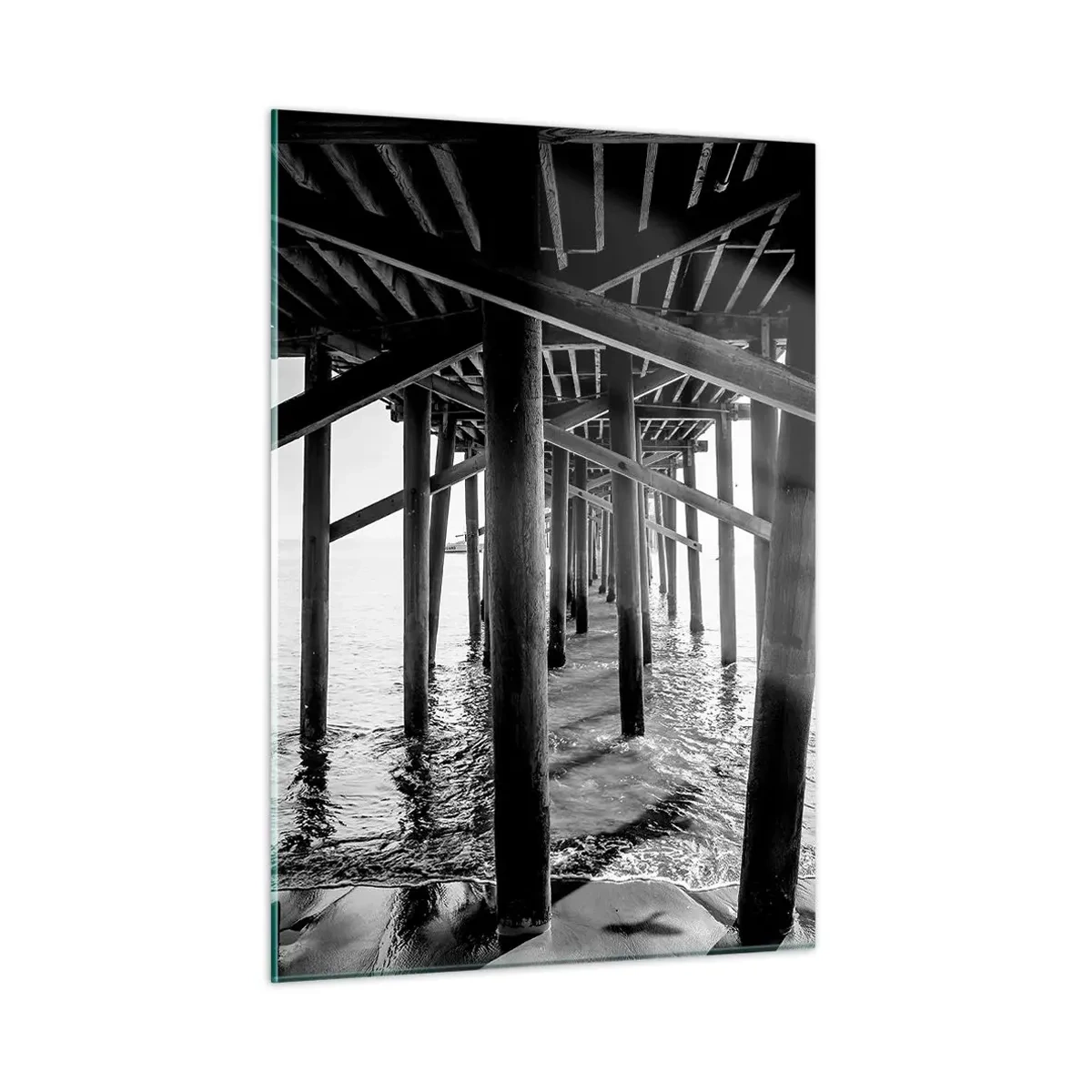 Tablou pe sticlă - Loc de ascuns pe plajă - 50x70 cm