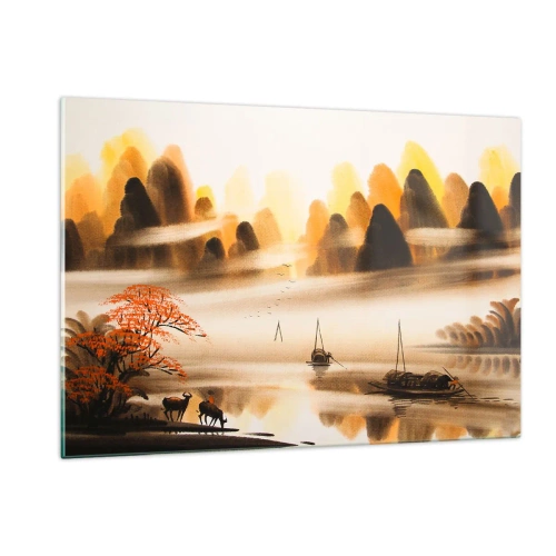 Tablou pe sticlă - Mai departe decât Orientul Îndepărtat - 120x80 cm