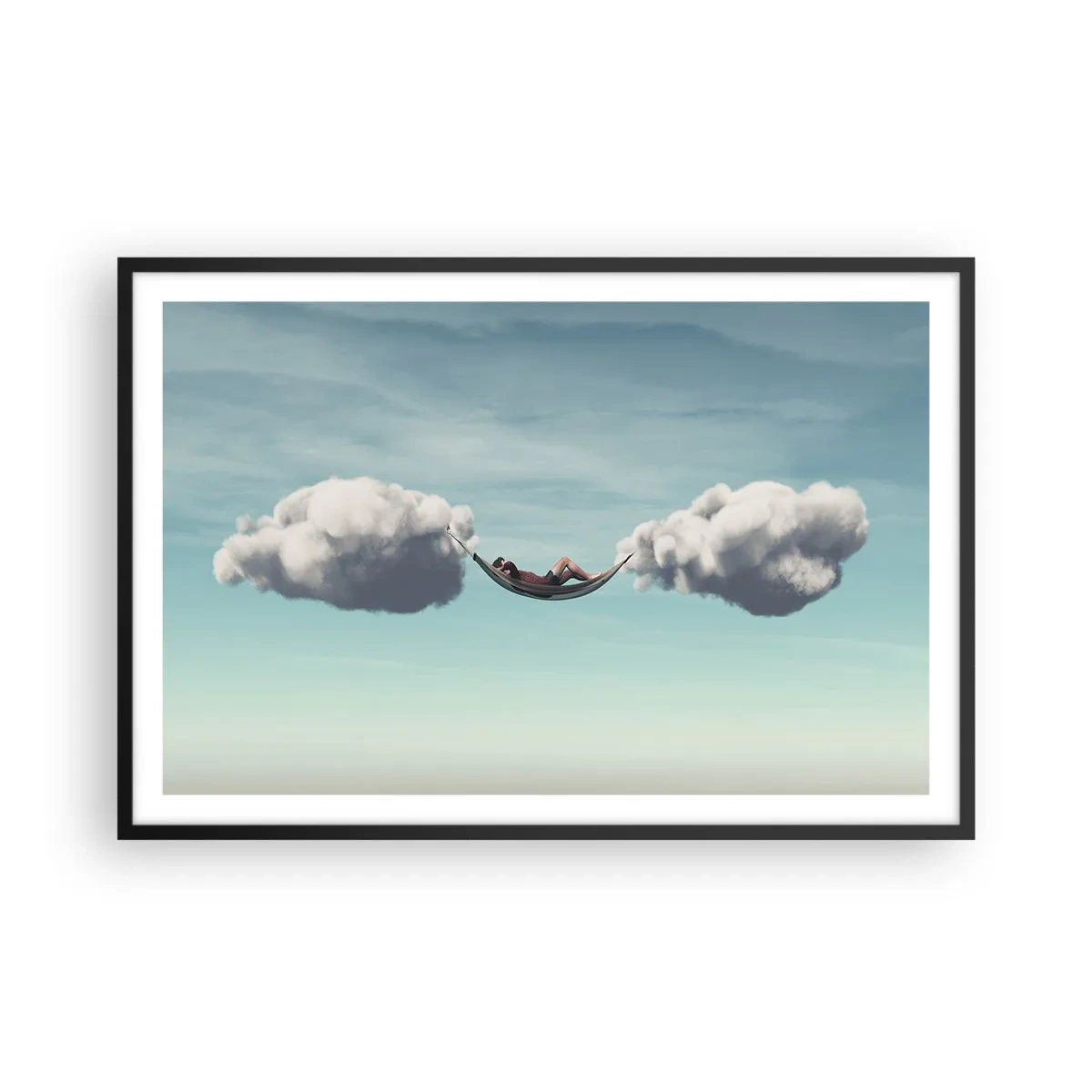 Poster în ramă neagră - Fericirea momentului - 91x61 cm