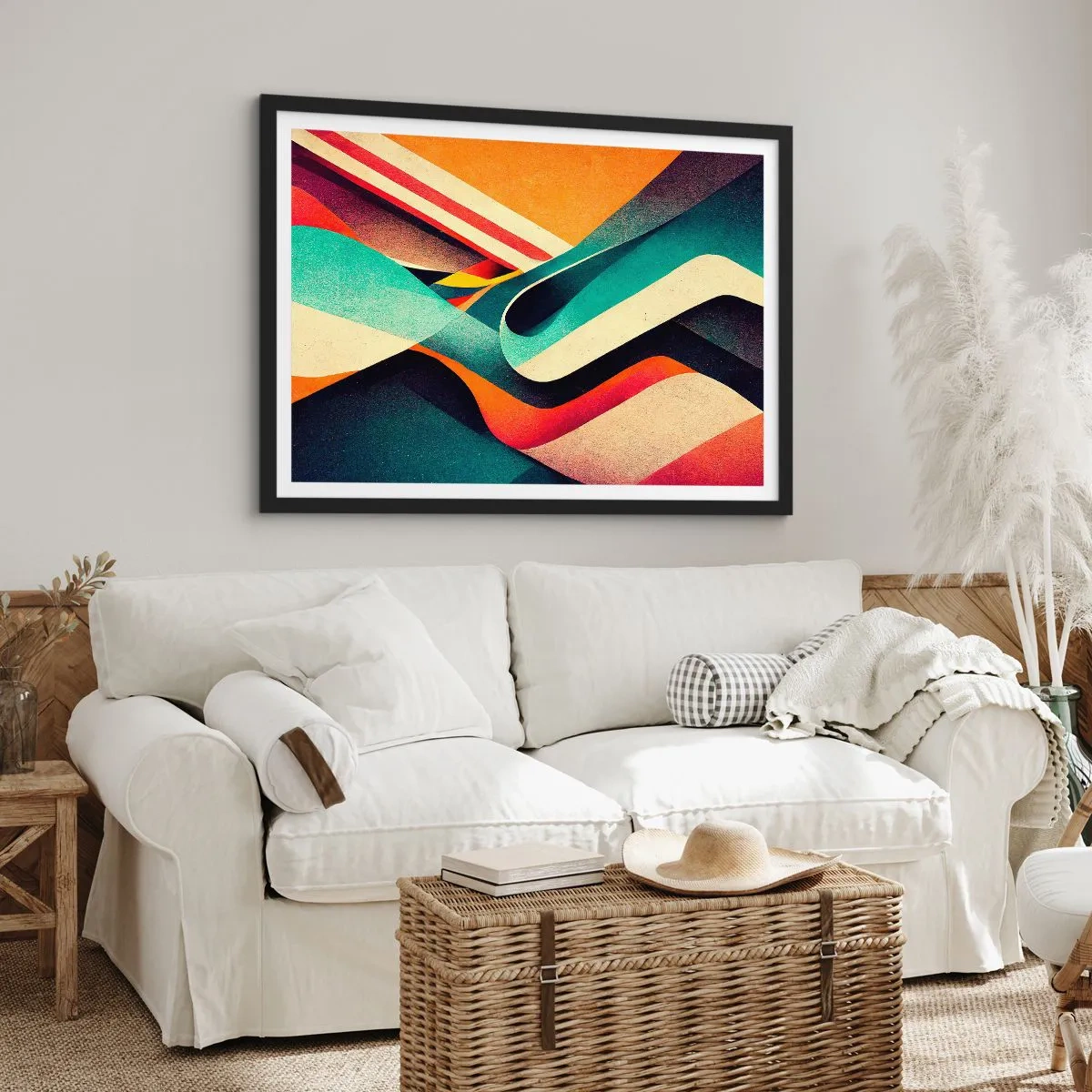 Poster în ramă neagră - Compoziție intensă - 70x50 cm