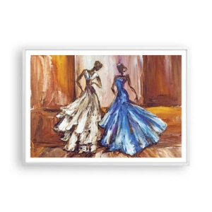 Poster în ramă albă - Duetul fermecător - 100x70 cm