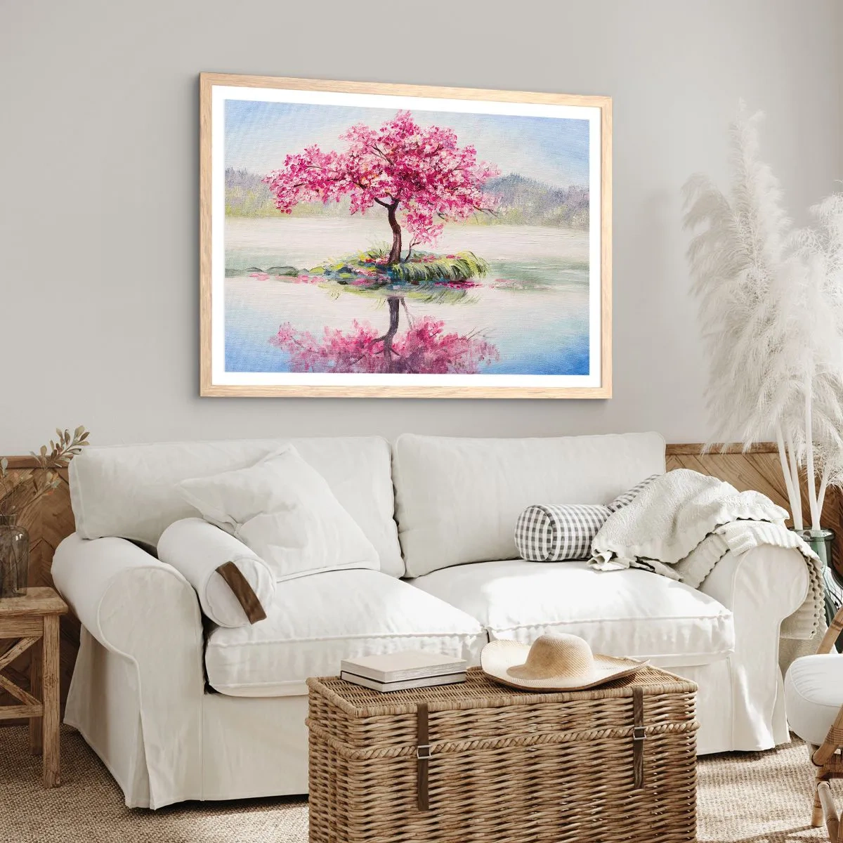 Poster în ramă de stejar deschis - Festivalul Primăverii - 70x50 cm