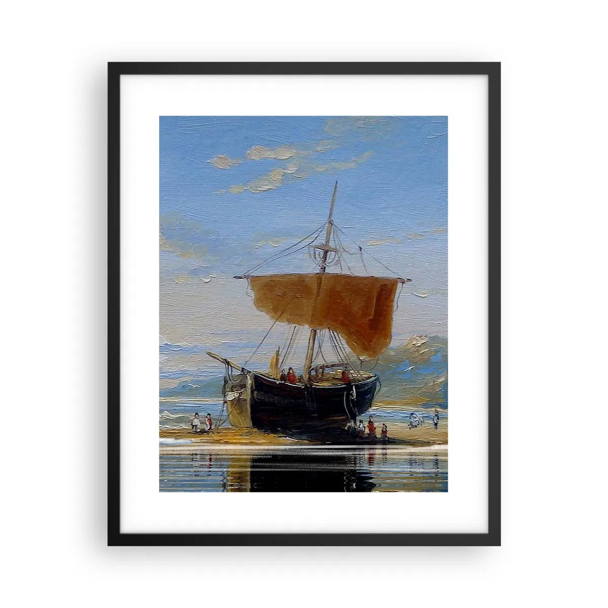 Poster în ramă neagră - Apă, pământ, aer - 40x50 cm