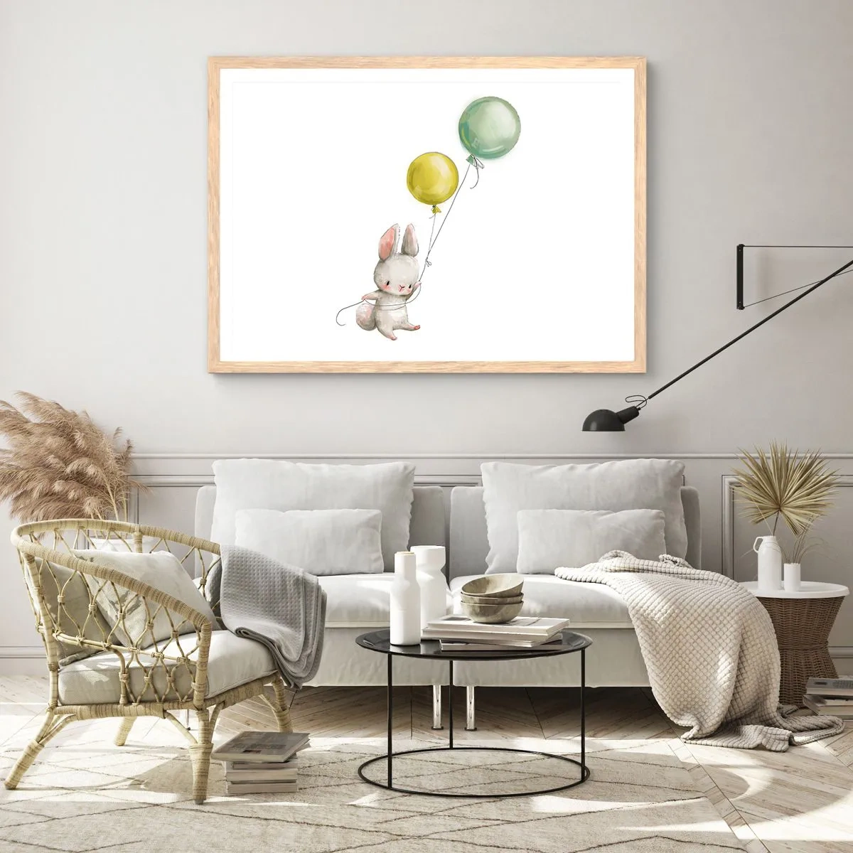 Poster în ramă de stejar deschis - Voi zbura și eu! - 91x61 cm