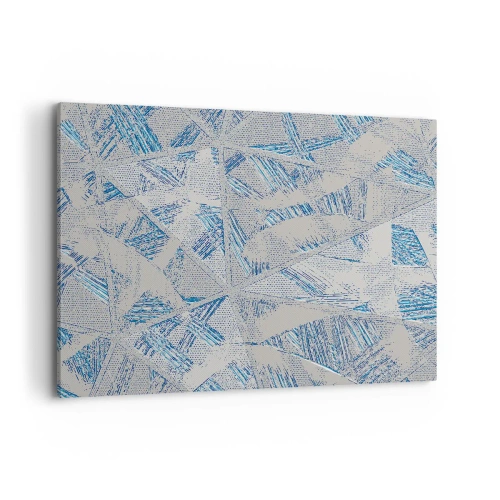 Tablou pe pânză - Într-un labirint de gri-albastru - 100x70 cm