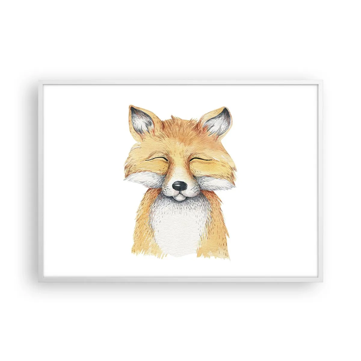Poster în ramă albă - Mofturi de vulpe - 100x70 cm