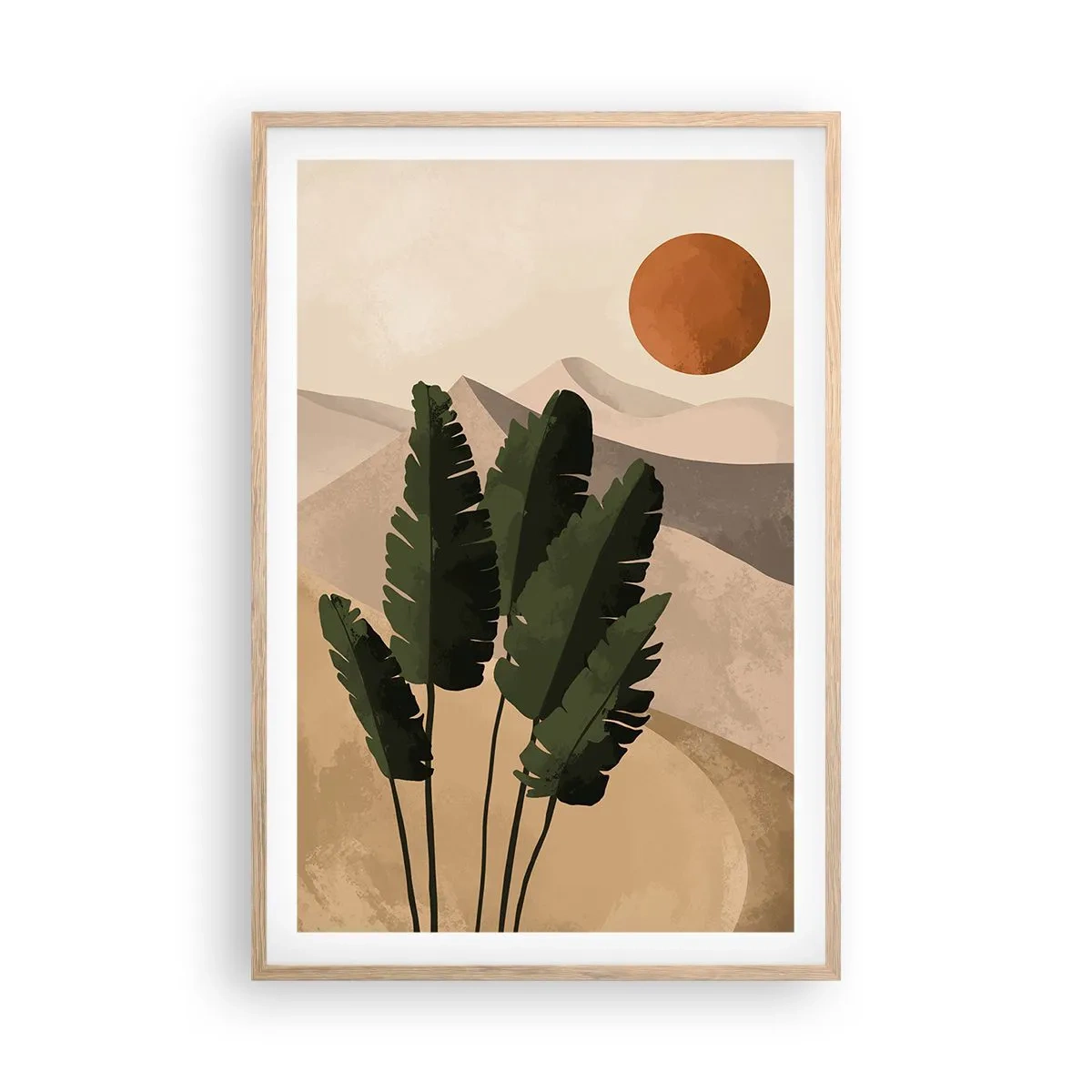 Poster în ramă de stejar deschis - Triumful vieții - 61x91 cm