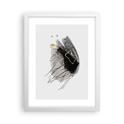 Poster în ramă albă - Negru și aur - 30x40 cm