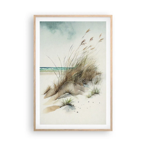 Poster în ramă de stejar deschis - Înfășurate în nisip - 61x91 cm