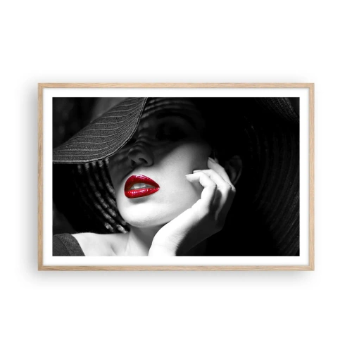 Poster în ramă de stejar deschis - Studiu în stacojiu - 91x61 cm