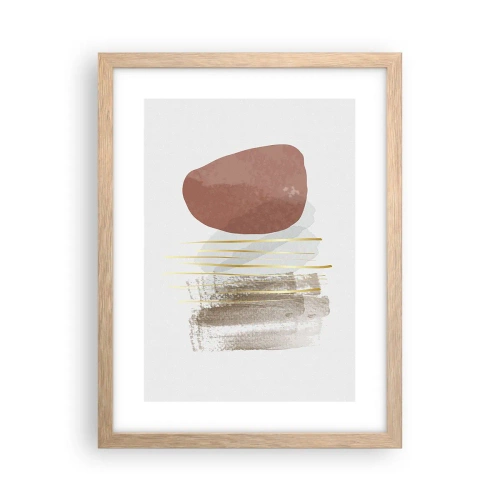 Poster în ramă de stejar deschis - Colonadă abstractă - 30x40 cm